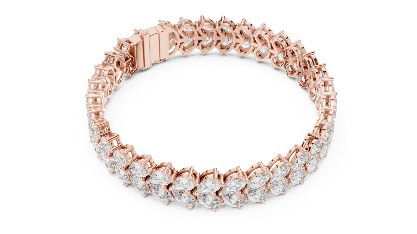 Marquise Tennis Lab Grown Diamond Bracelet