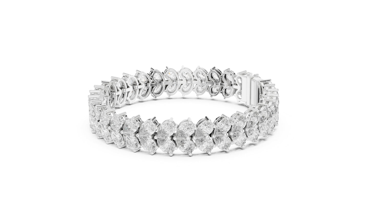 Marquise Tennis Lab Grown Diamond Bracelet