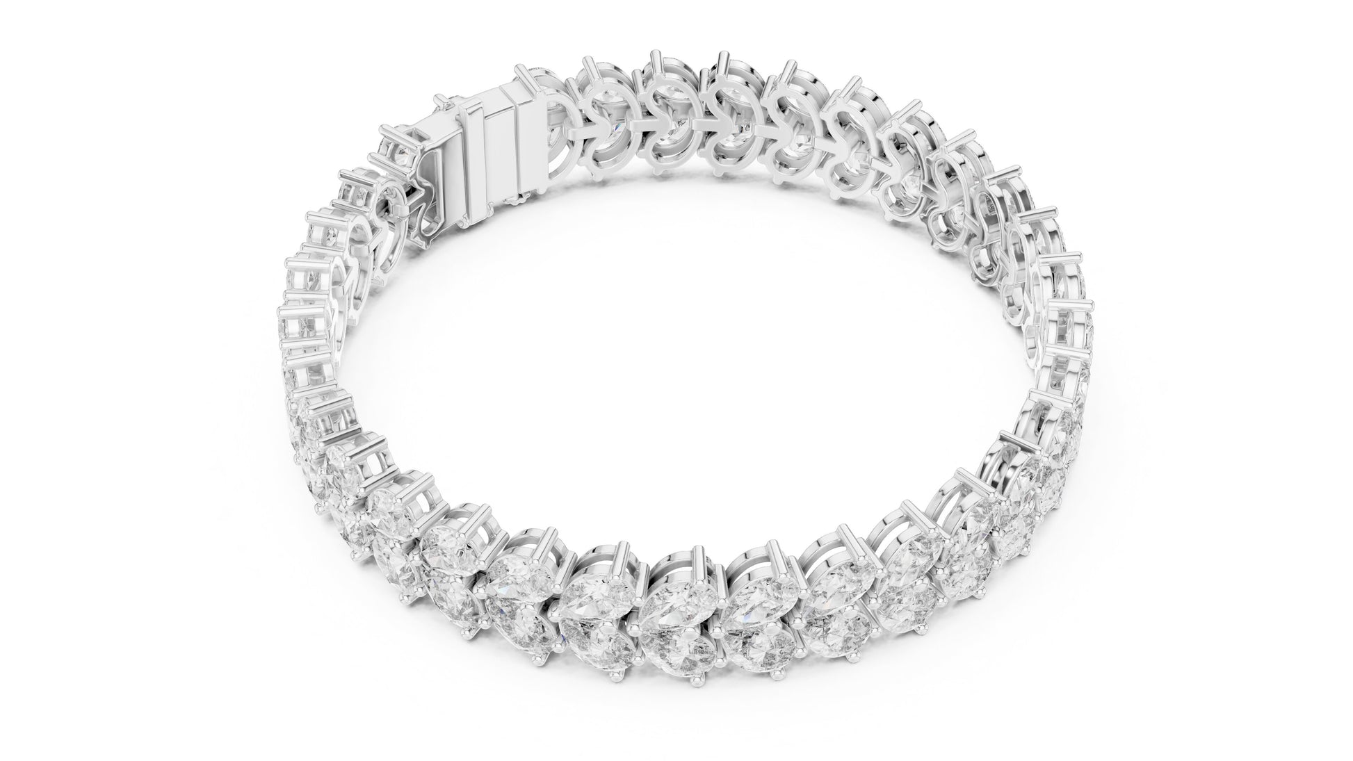 Marquise Tennis Lab Grown Diamond Bracelet