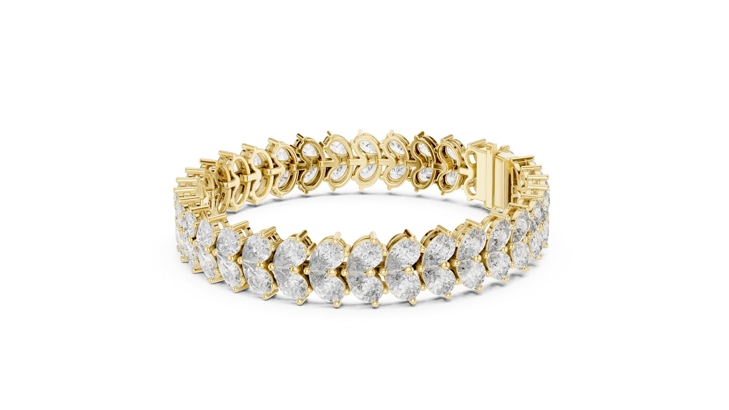 Marquise Tennis Lab Grown Diamond Bracelet
