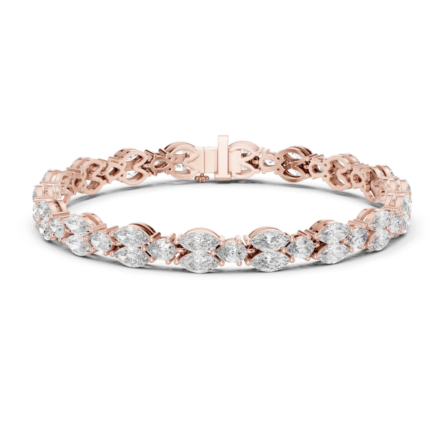 Marquise Tennis Lab Grown Diamond Bracelet