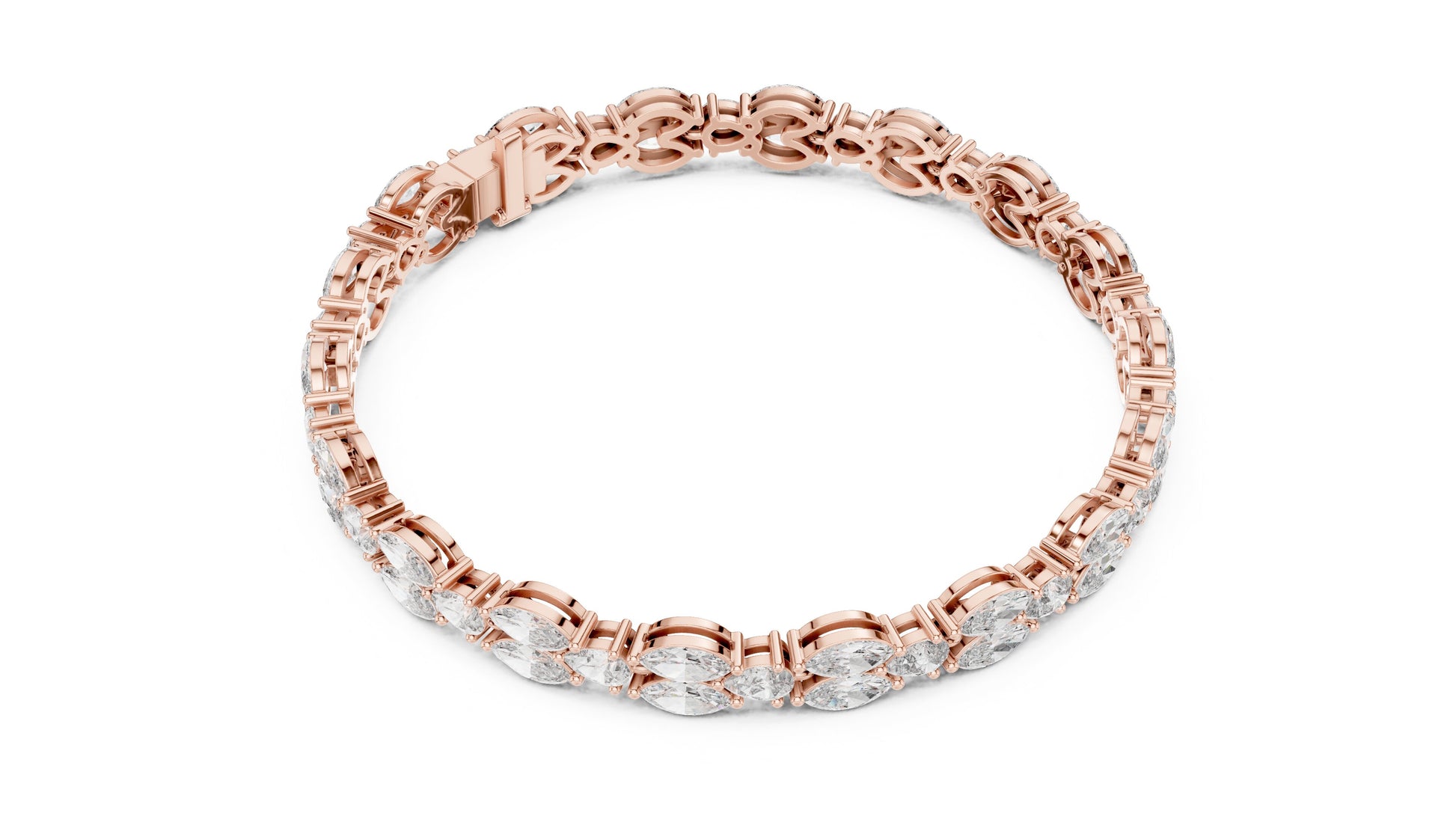 Marquise Tennis Lab Grown Diamond Bracelet
