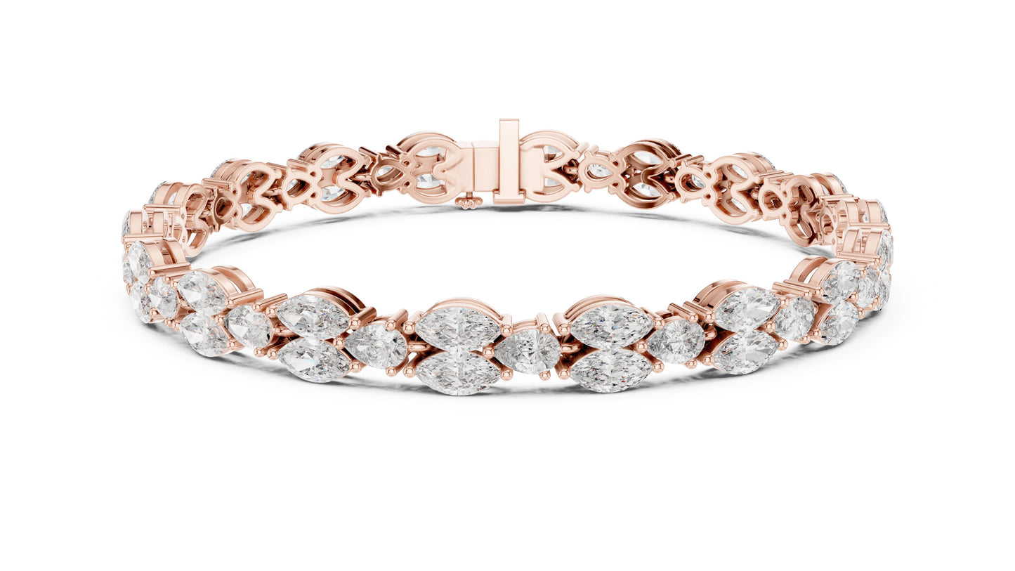 Marquise Tennis Lab Grown Diamond Bracelet