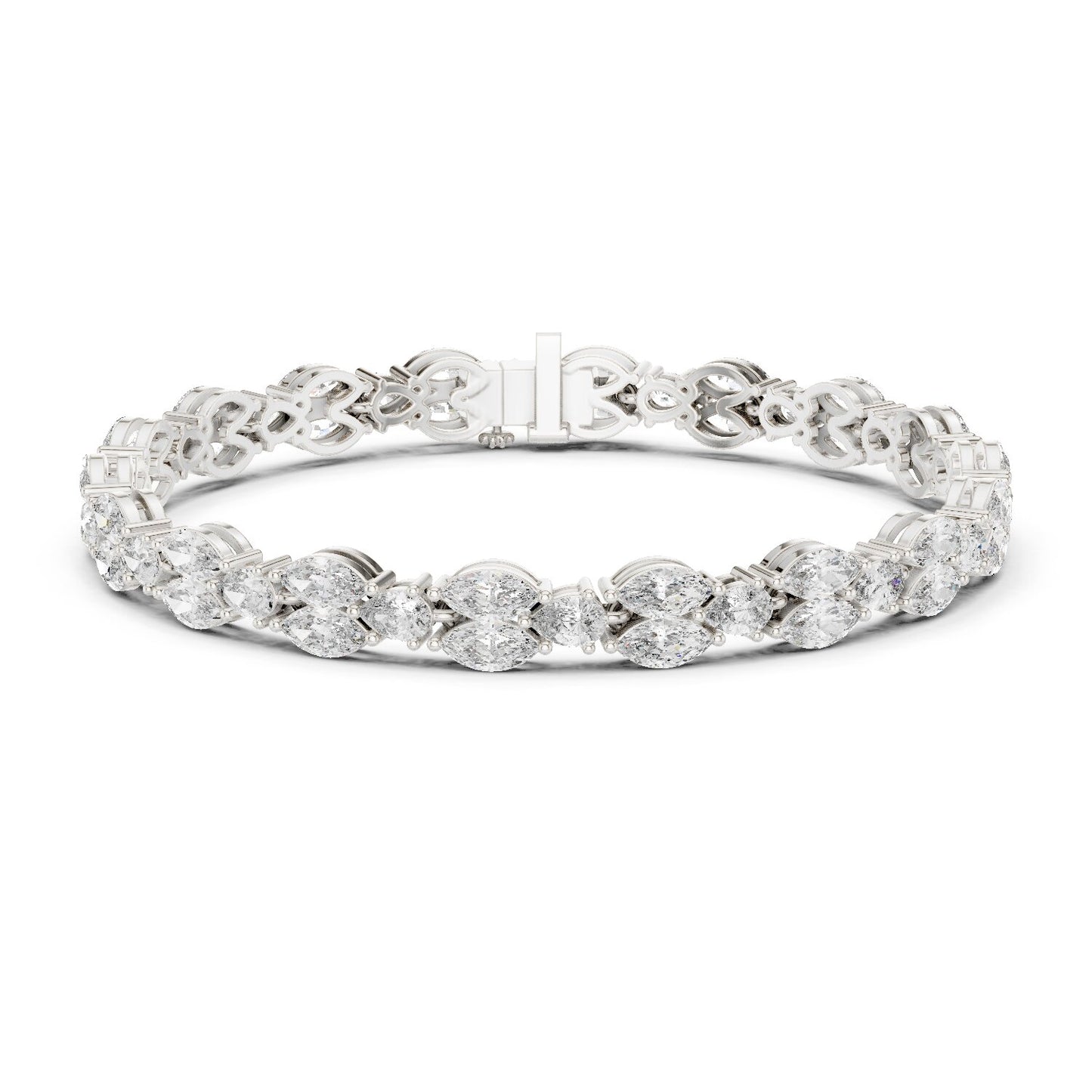 Marquise Tennis Lab Grown Diamond Bracelet