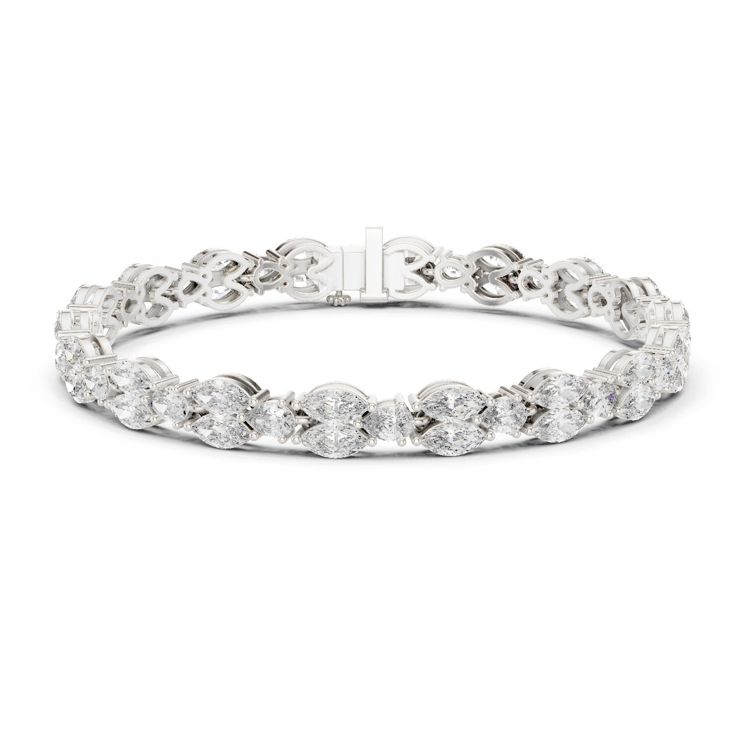 Marquise Tennis Lab Grown Diamond Bracelet