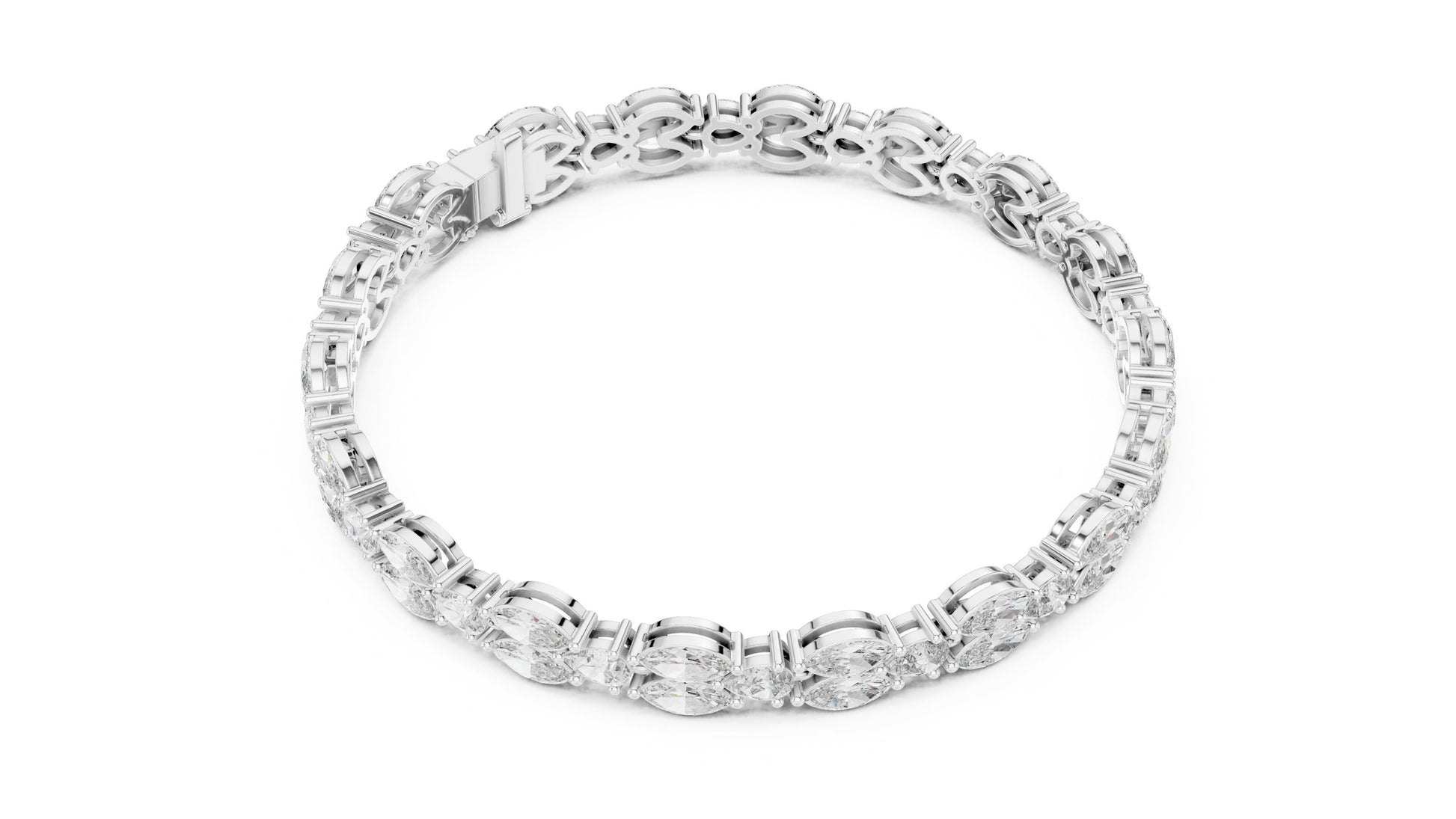 Marquise Tennis Lab Grown Diamond Bracelet