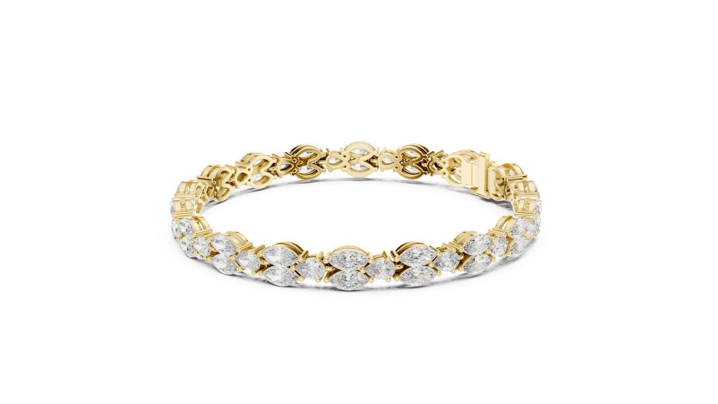 Marquise Tennis Lab Grown Diamond Bracelet