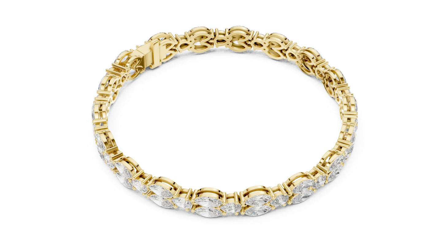Marquise Tennis Lab Grown Diamond Bracelet