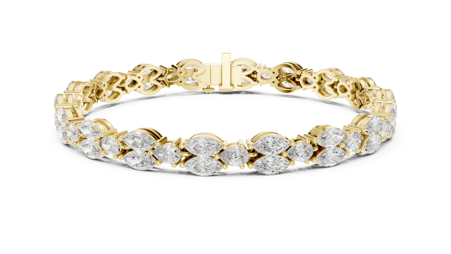 Marquise Tennis Lab Grown Diamond Bracelet