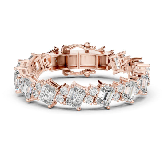 Emerald Tennis Lab Grown Diamond Bracelet