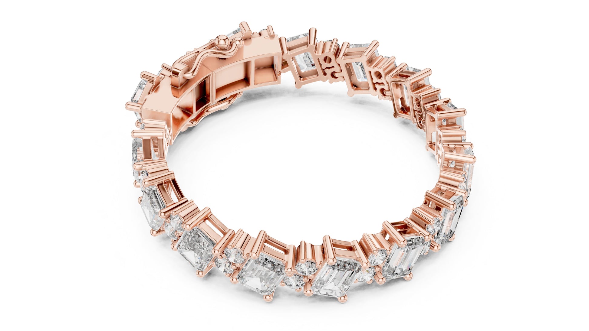 Emerald Tennis Lab Grown Diamond Bracelet