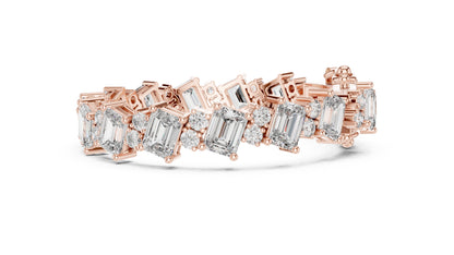 Emerald Tennis Lab Grown Diamond Bracelet