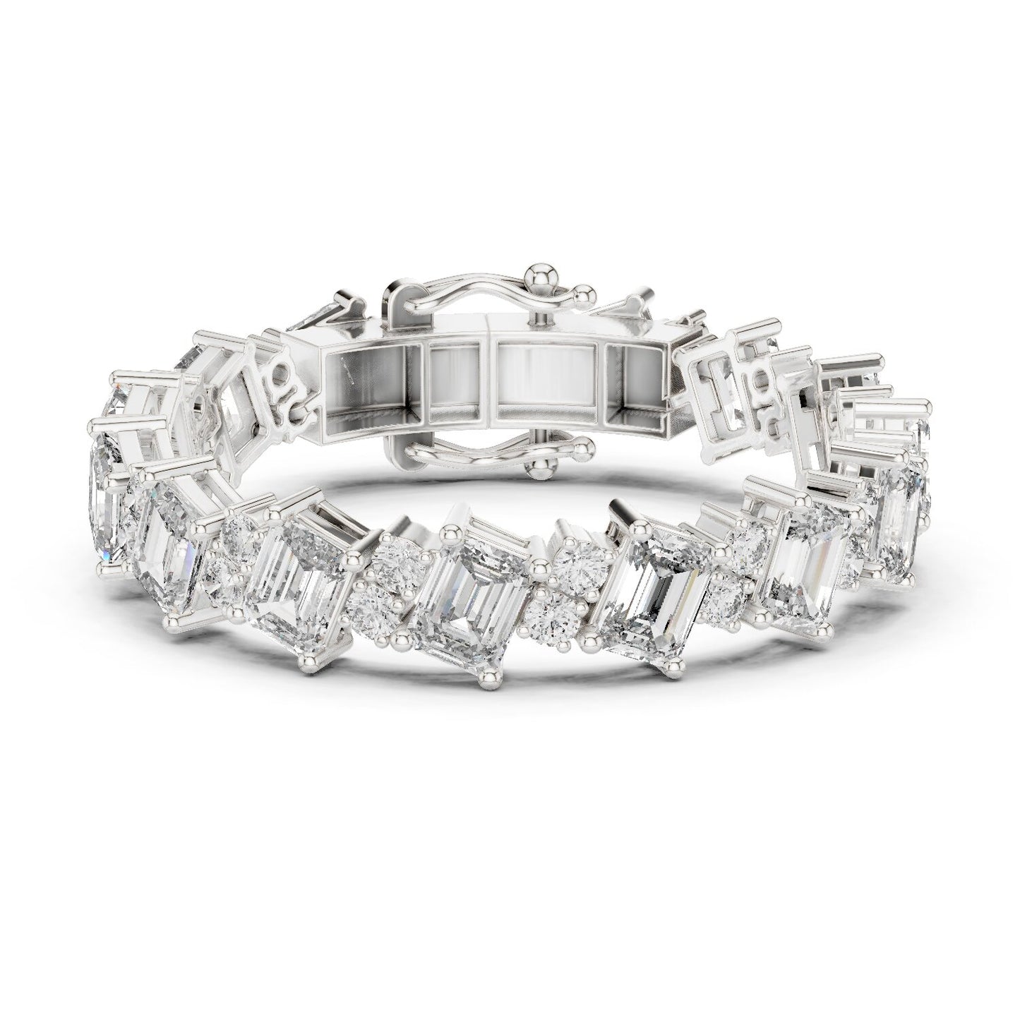 Emerald Tennis Lab Grown Diamond Bracelet
