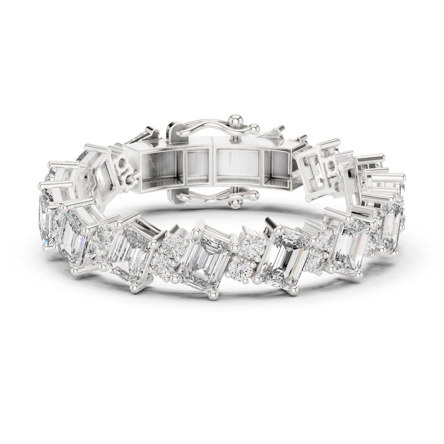 Emerald Tennis Lab Grown Diamond Bracelet