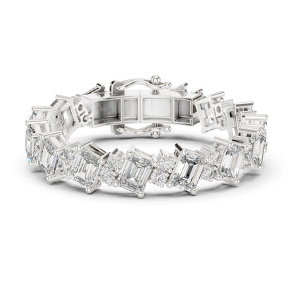 Emerald Tennis Lab Grown Diamond Bracelet