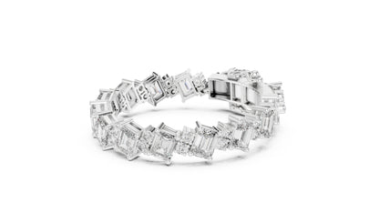 Emerald Tennis Lab Grown Diamond Bracelet