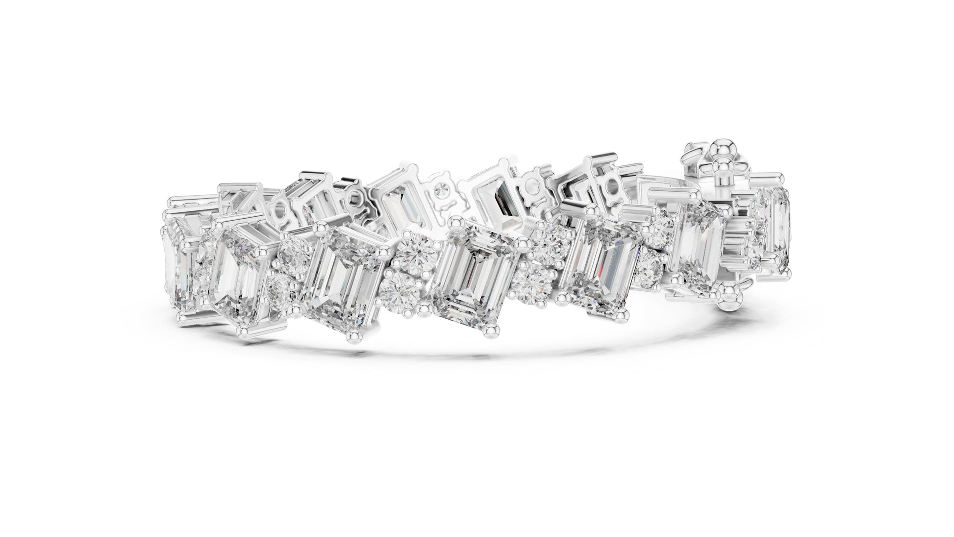 Emerald Tennis Lab Grown Diamond Bracelet