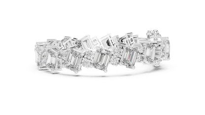 Emerald Tennis Lab Grown Diamond Bracelet