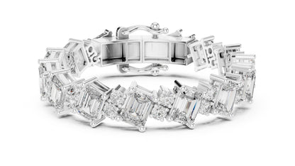 Emerald Tennis Lab Grown Diamond Bracelet