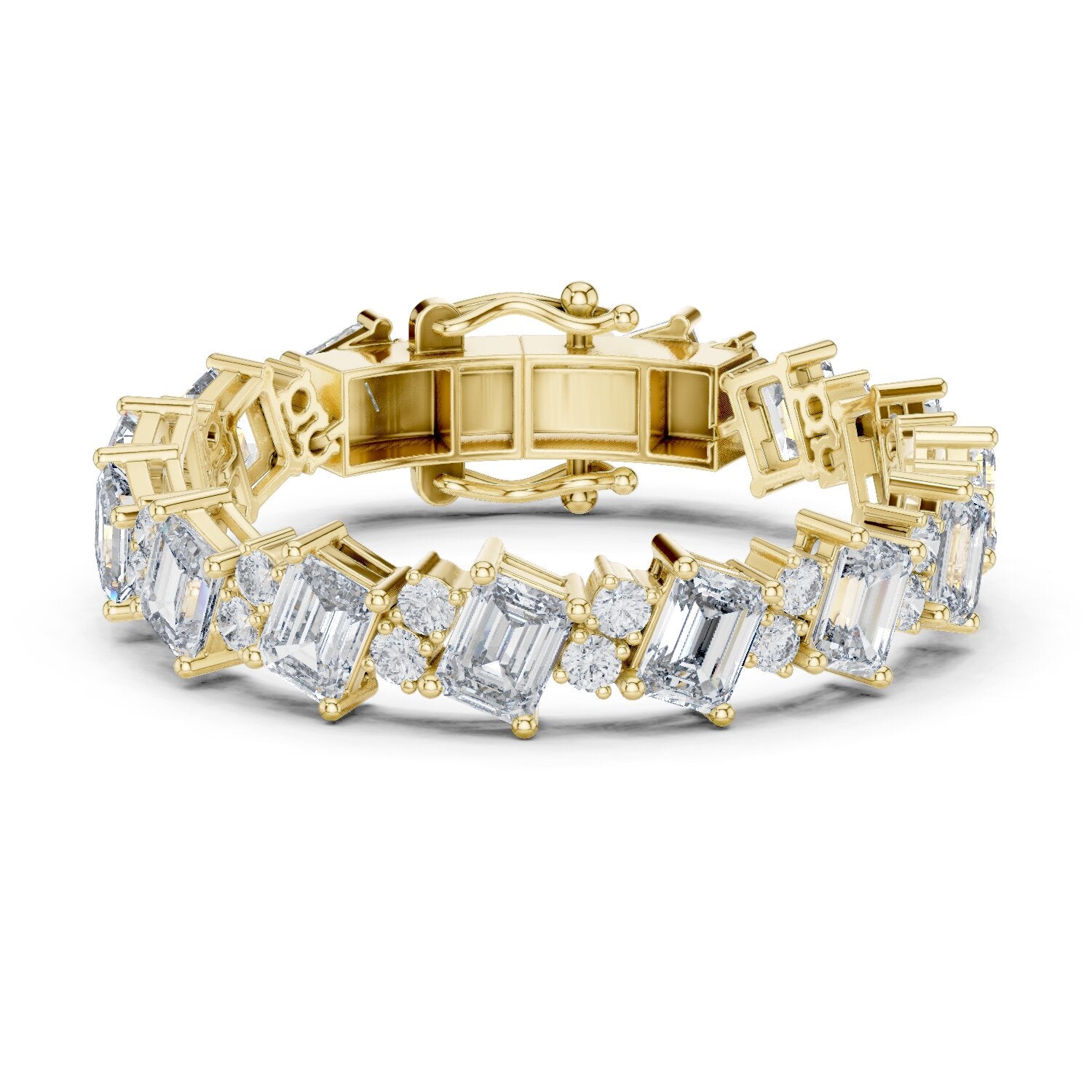 Emerald Tennis Lab Grown Diamond Bracelet