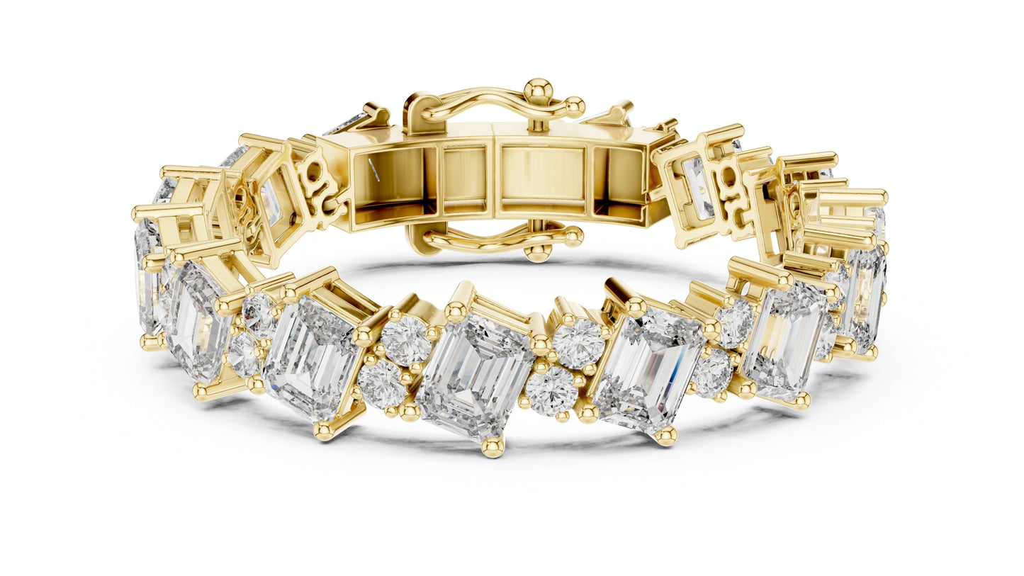 Emerald Tennis Lab Grown Diamond Bracelet