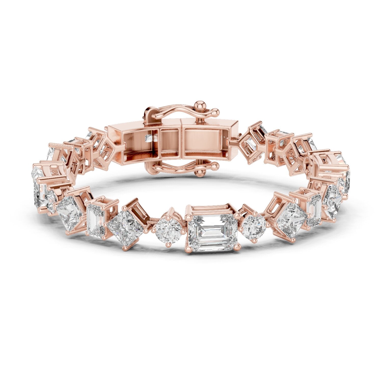 Mixed Shape Lab Grown Diamond Tennis Bracelet