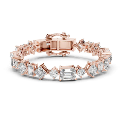 Mixed Shape Lab Grown Diamond Tennis Bracelet