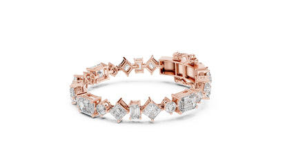 Mixed Shape Lab Grown Diamond Tennis Bracelet