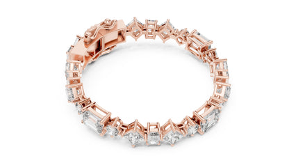 Mixed Shape Lab Grown Diamond Tennis Bracelet