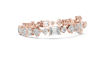 Mixed Shape Lab Grown Diamond Tennis Bracelet
