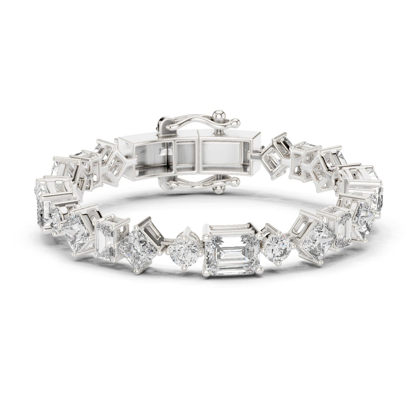 Mixed Shape Lab Grown Diamond Tennis Bracelet