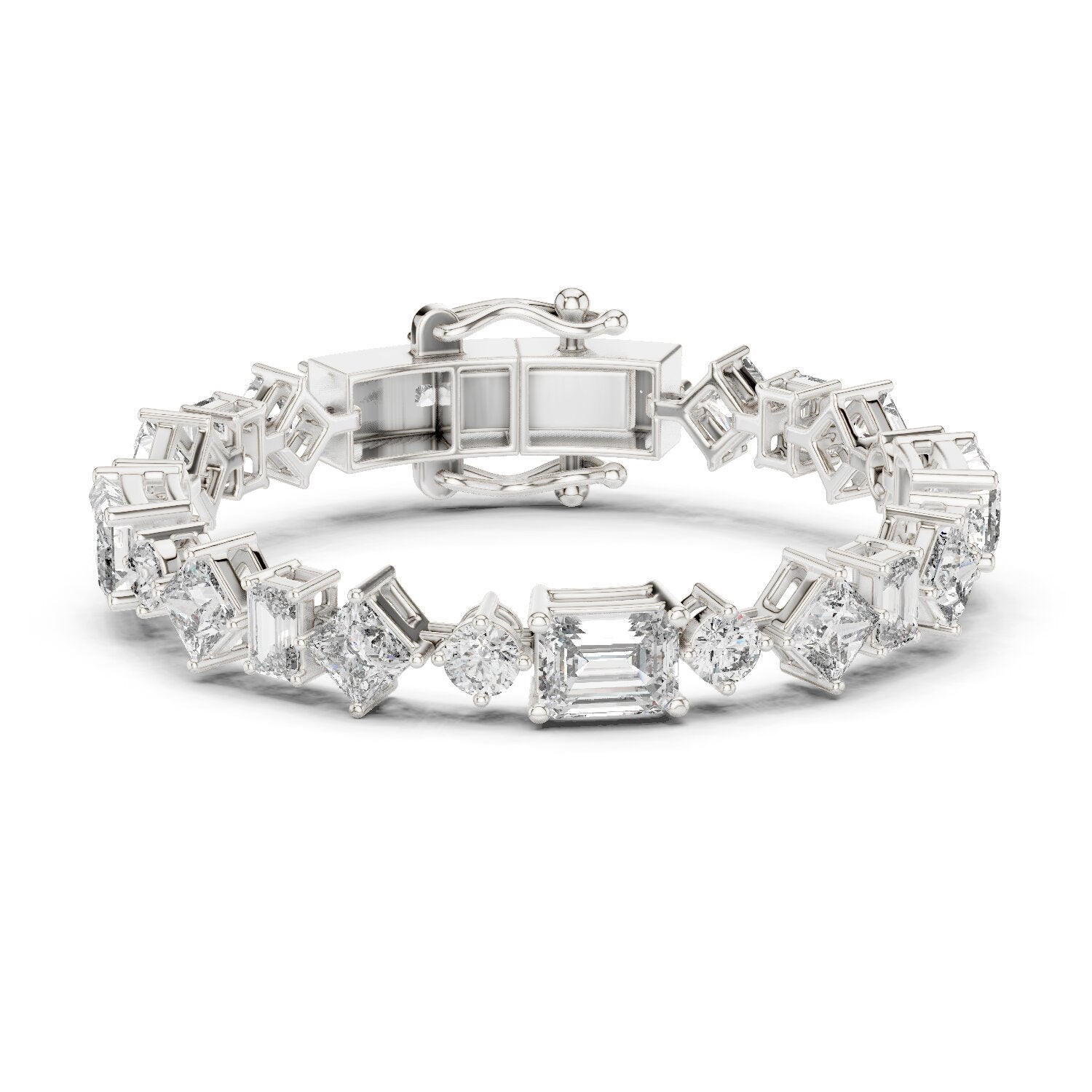 Mixed Shape Lab Grown Diamond Tennis Bracelet