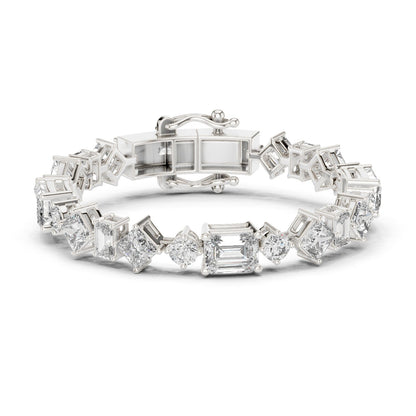 Mixed Shape Lab Grown Diamond Tennis Bracelet