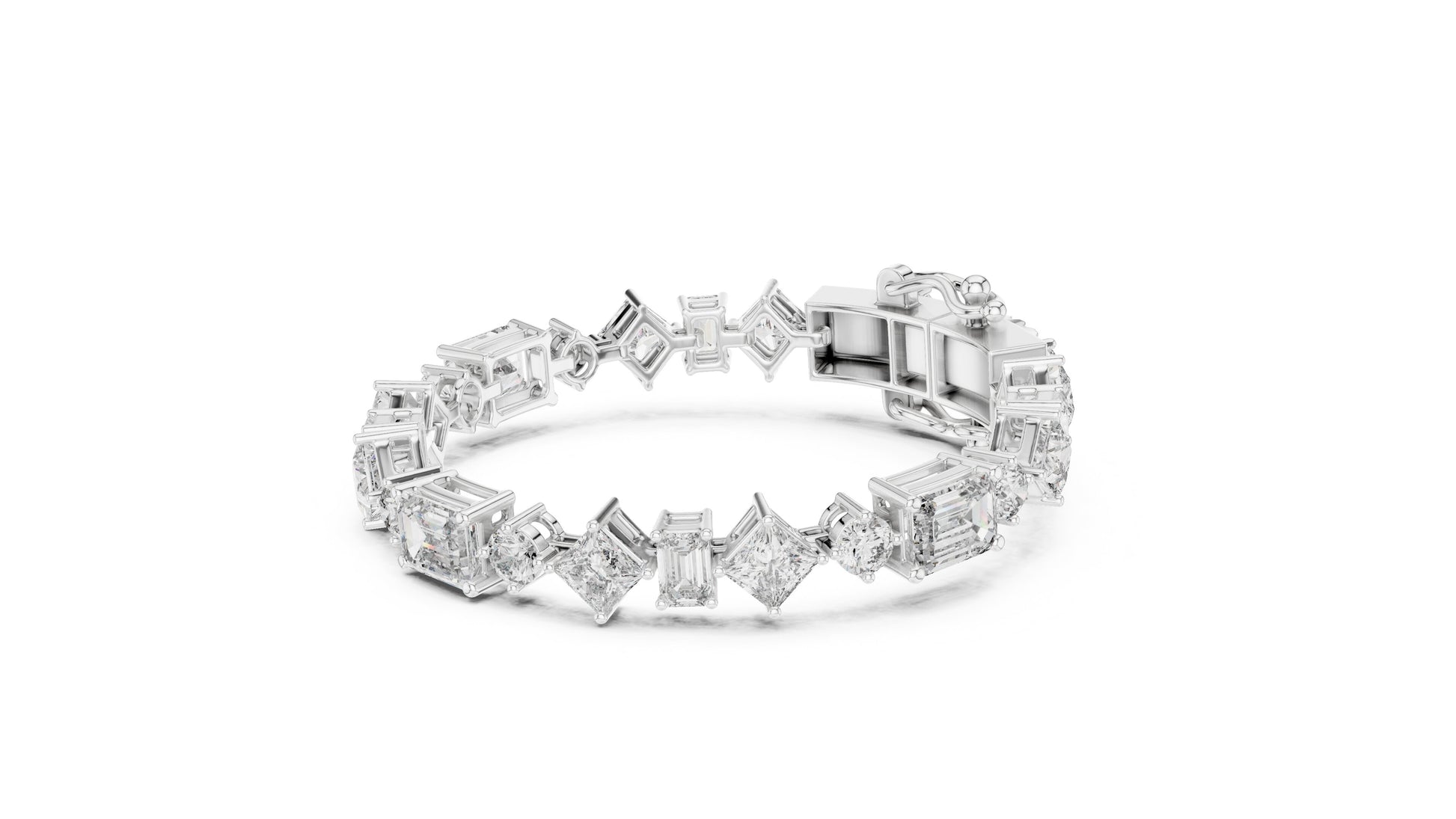 Mixed Shape Lab Grown Diamond Tennis Bracelet