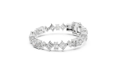 Mixed Shape Lab Grown Diamond Tennis Bracelet
