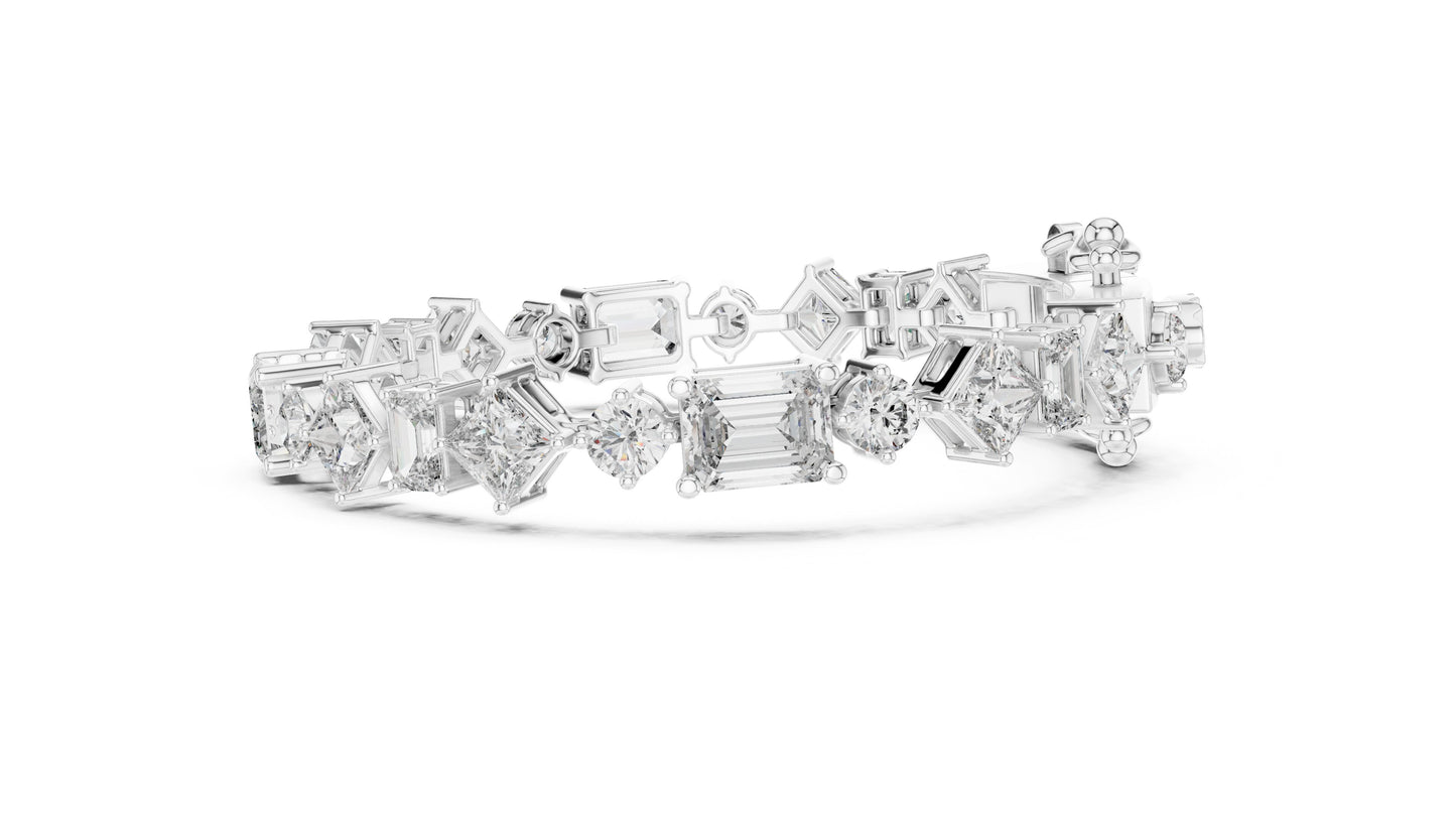 Mixed Shape Lab Grown Diamond Tennis Bracelet