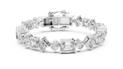Mixed Shape Lab Grown Diamond Tennis Bracelet