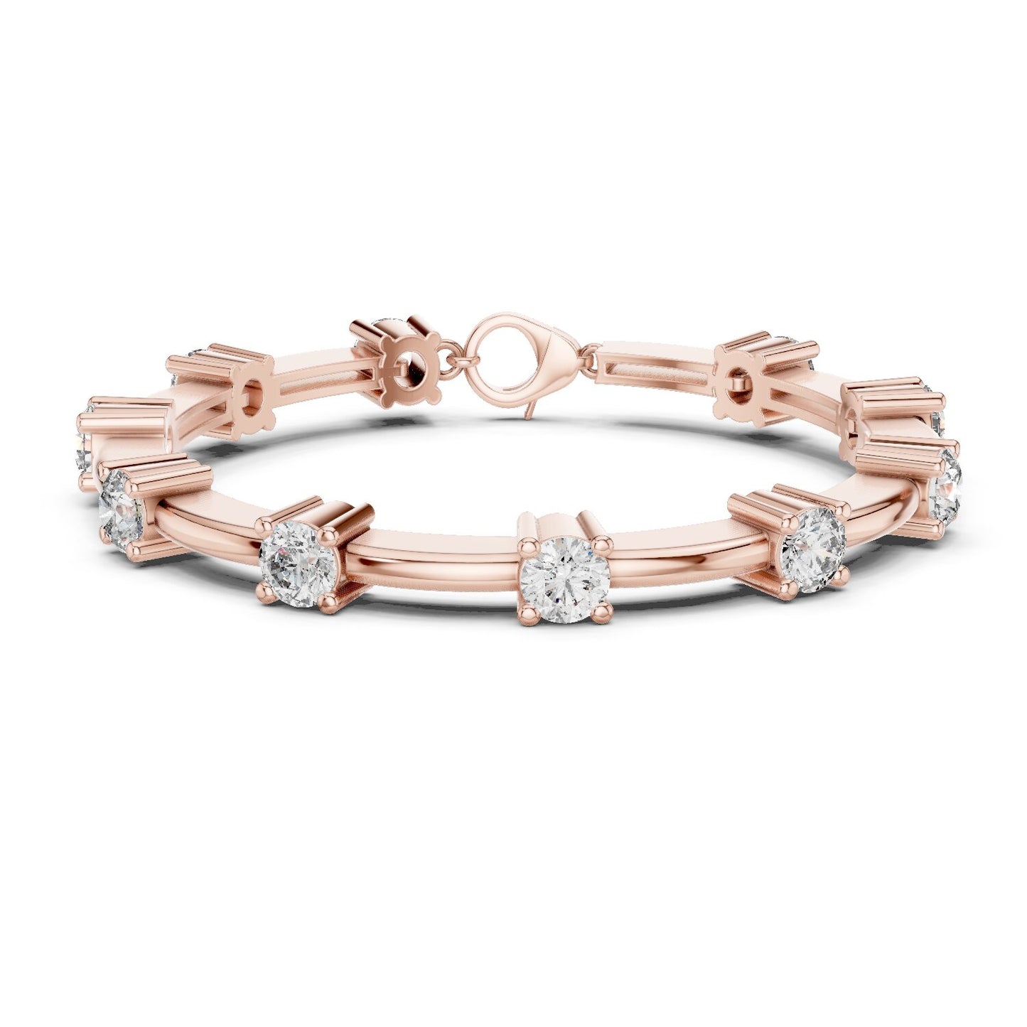 Round Tennis Lab Grown Diamond Bracelet