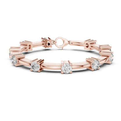 Round Tennis Lab Grown Diamond Bracelet