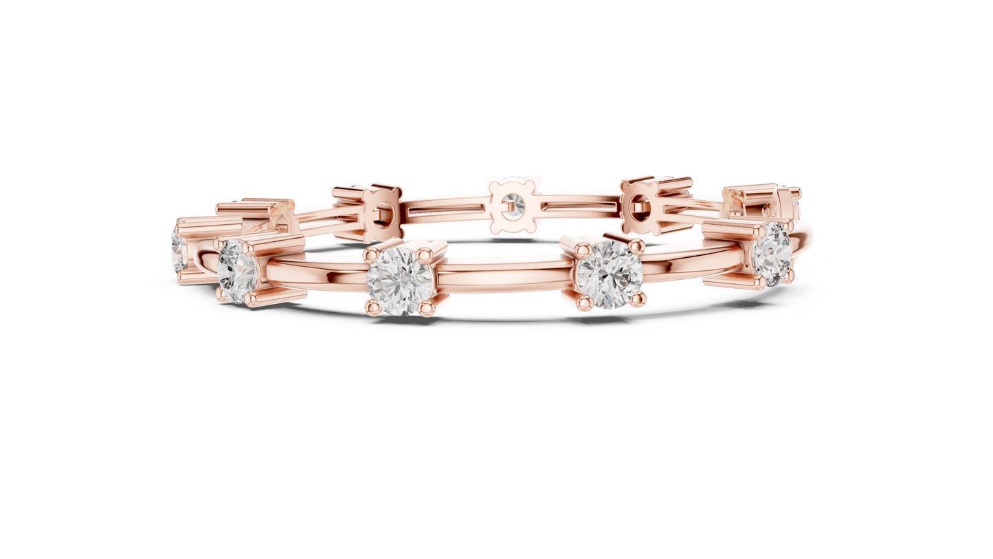 Round Tennis Lab Grown Diamond Bracelet