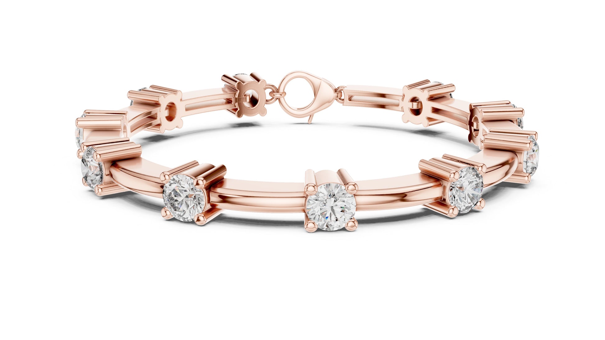Round Tennis Lab Grown Diamond Bracelet