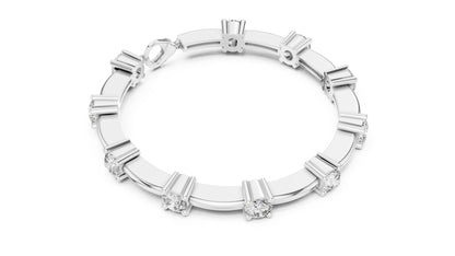 Round Tennis Lab Grown Diamond Bracelet