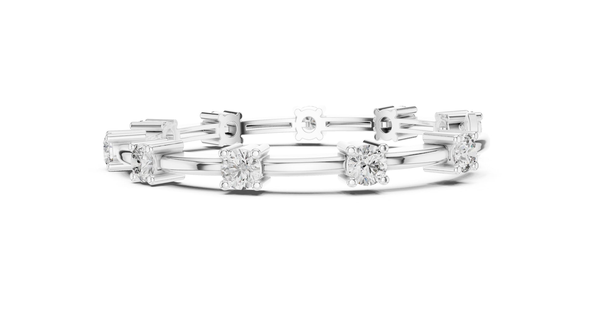 Round Tennis Lab Grown Diamond Bracelet