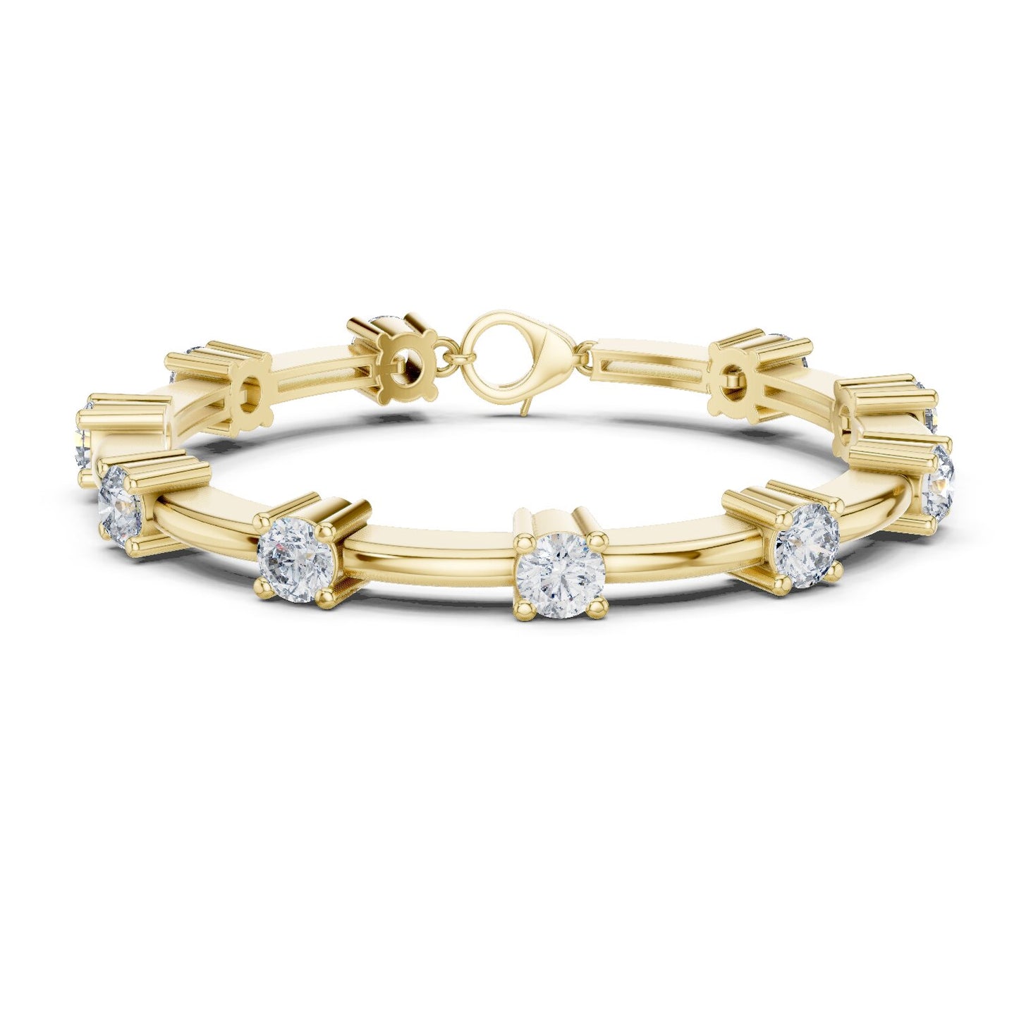 Round Tennis Lab Grown Diamond Bracelet