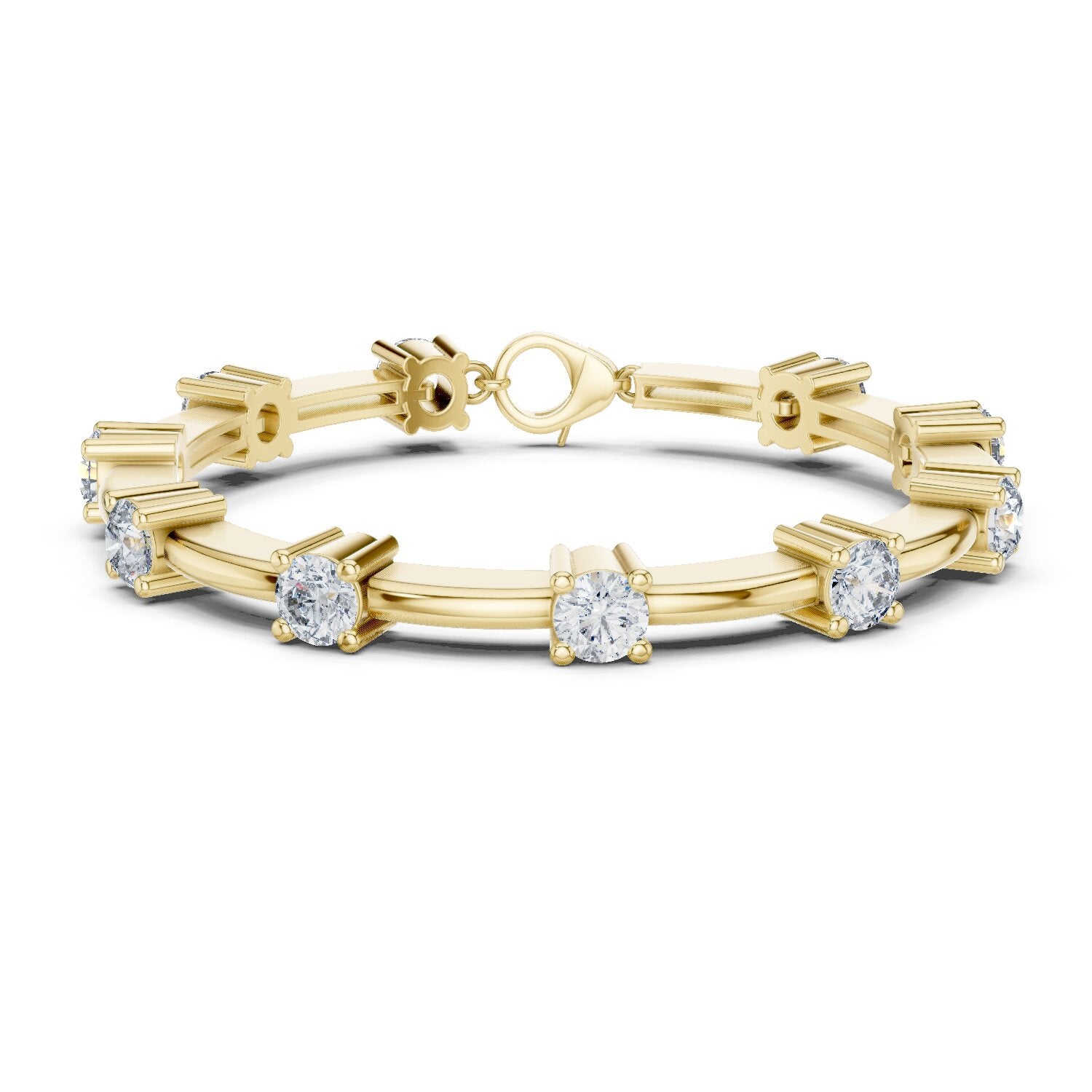 Round Tennis Lab Grown Diamond Bracelet
