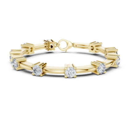 Round Tennis Lab Grown Diamond Bracelet