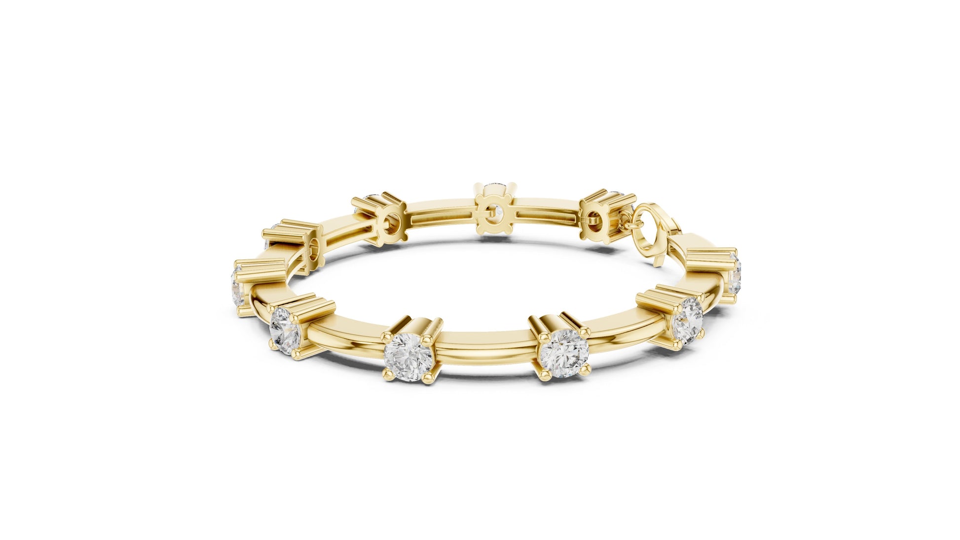 Round Tennis Lab Grown Diamond Bracelet