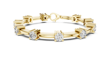 Round Tennis Lab Grown Diamond Bracelet