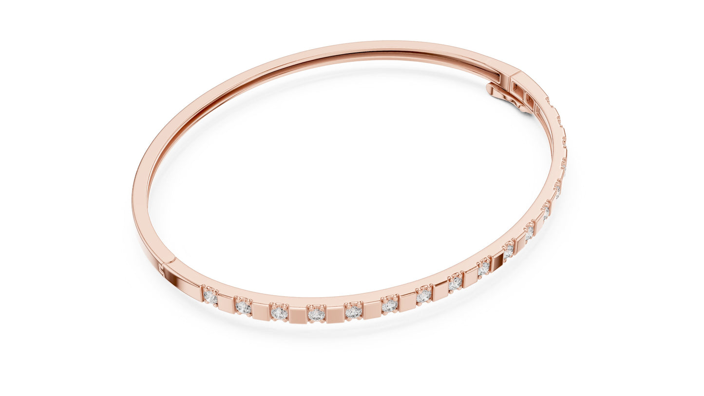 Round Bangle Lab Grown Diamond Bracelet