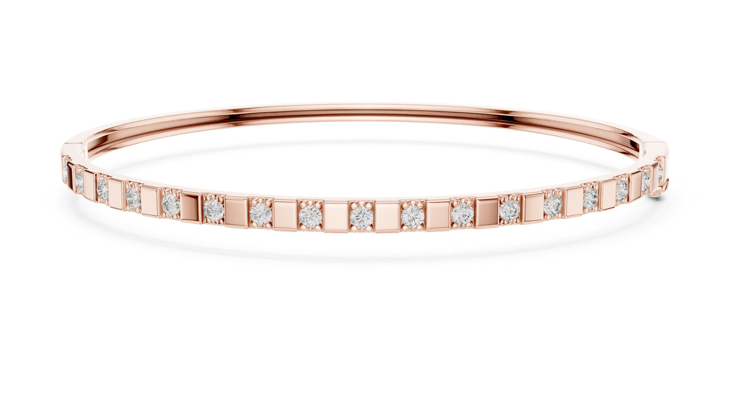 Round Bangle Lab Grown Diamond Bracelet